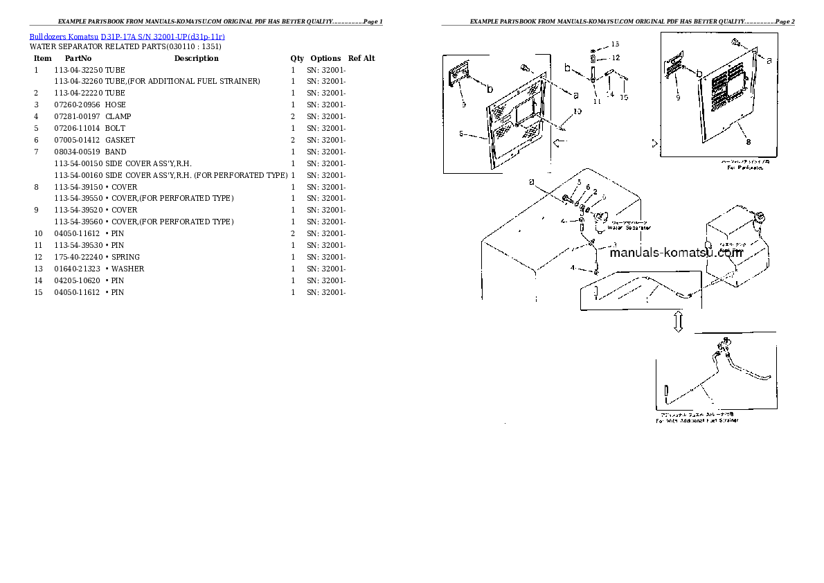 Protected: D31P-17A S/N 32001-UP Partsbook
