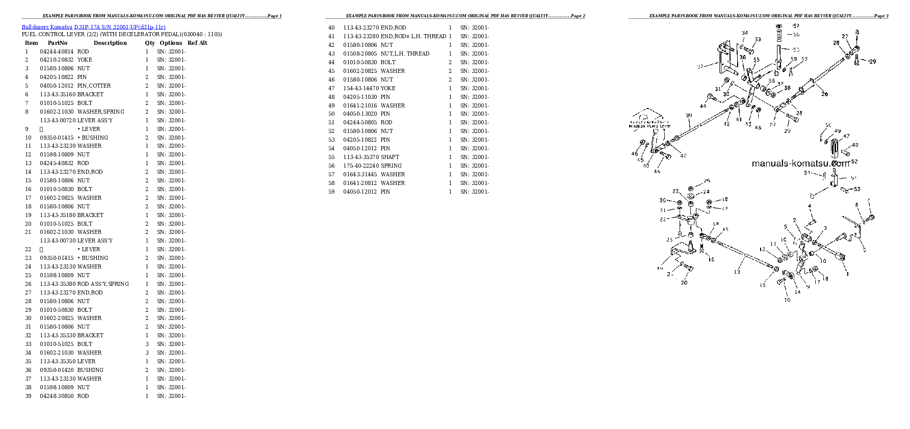 Protected: D31P-17A S/N 32001-UP Partsbook