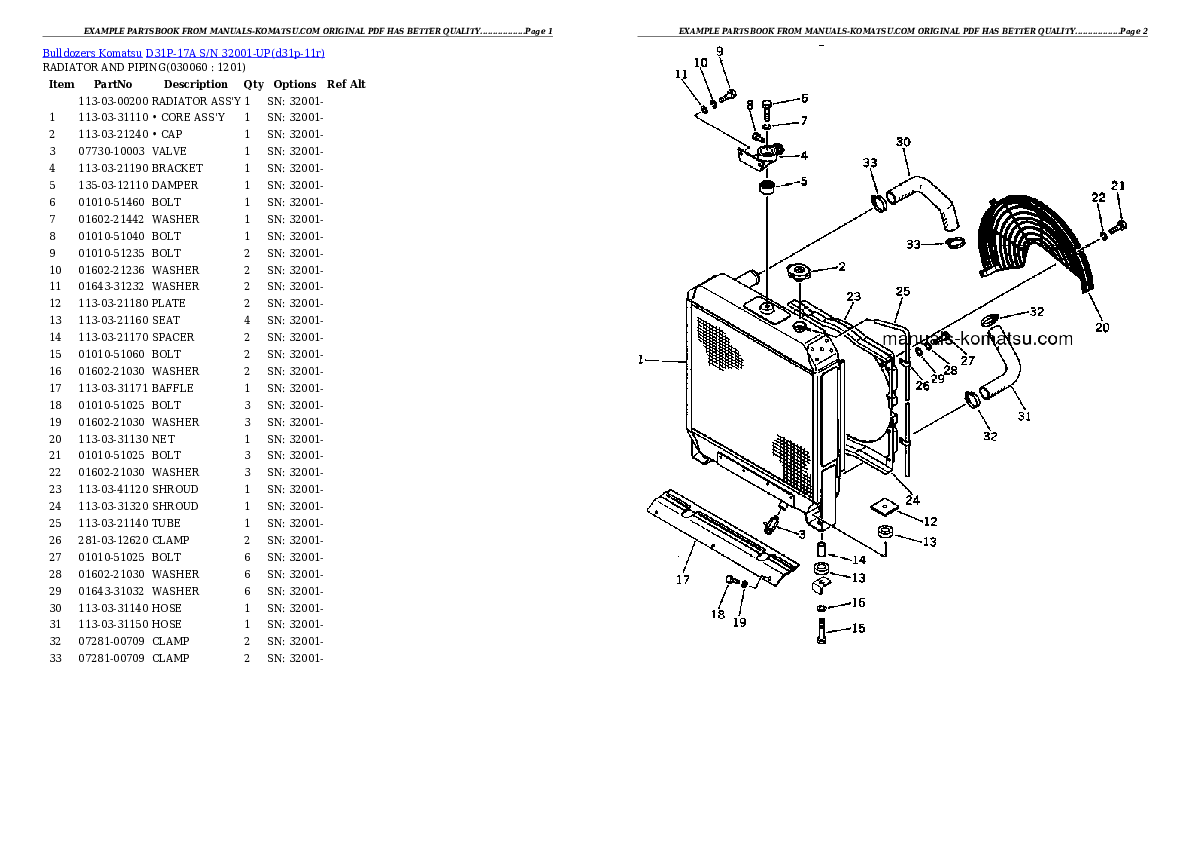 Protected: D31P-17A S/N 32001-UP Partsbook