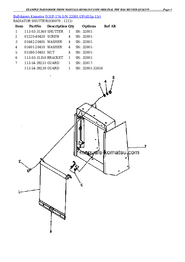 Protected: D31P-17A S/N 32001-UP Partsbook