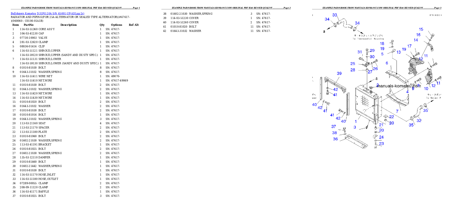 Protected: D31PG-20A S/N 45001-UP Partsbook