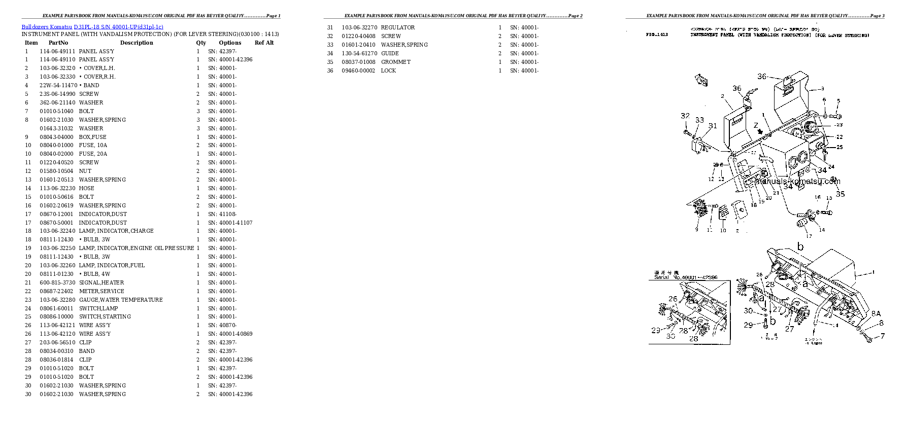 Protected: D31PL-18 S/N 40001-UP Partsbook
