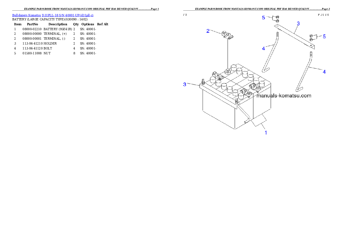 Protected: D31PLL-18 S/N 40001-UP Partsbook