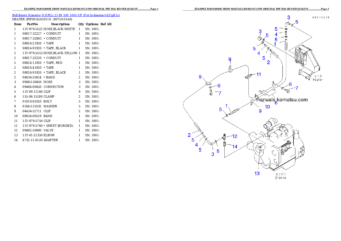 Protected: D31PLL-21-IN S/N 1001-UP (For Indonesia) Partsbook