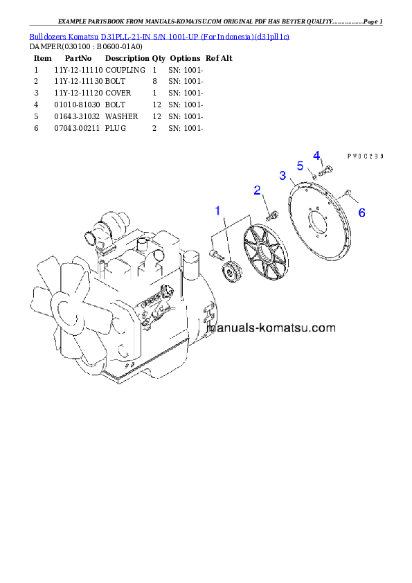 Protected: D31PLL-21-IN S/N 1001-UP (For Indonesia) Partsbook