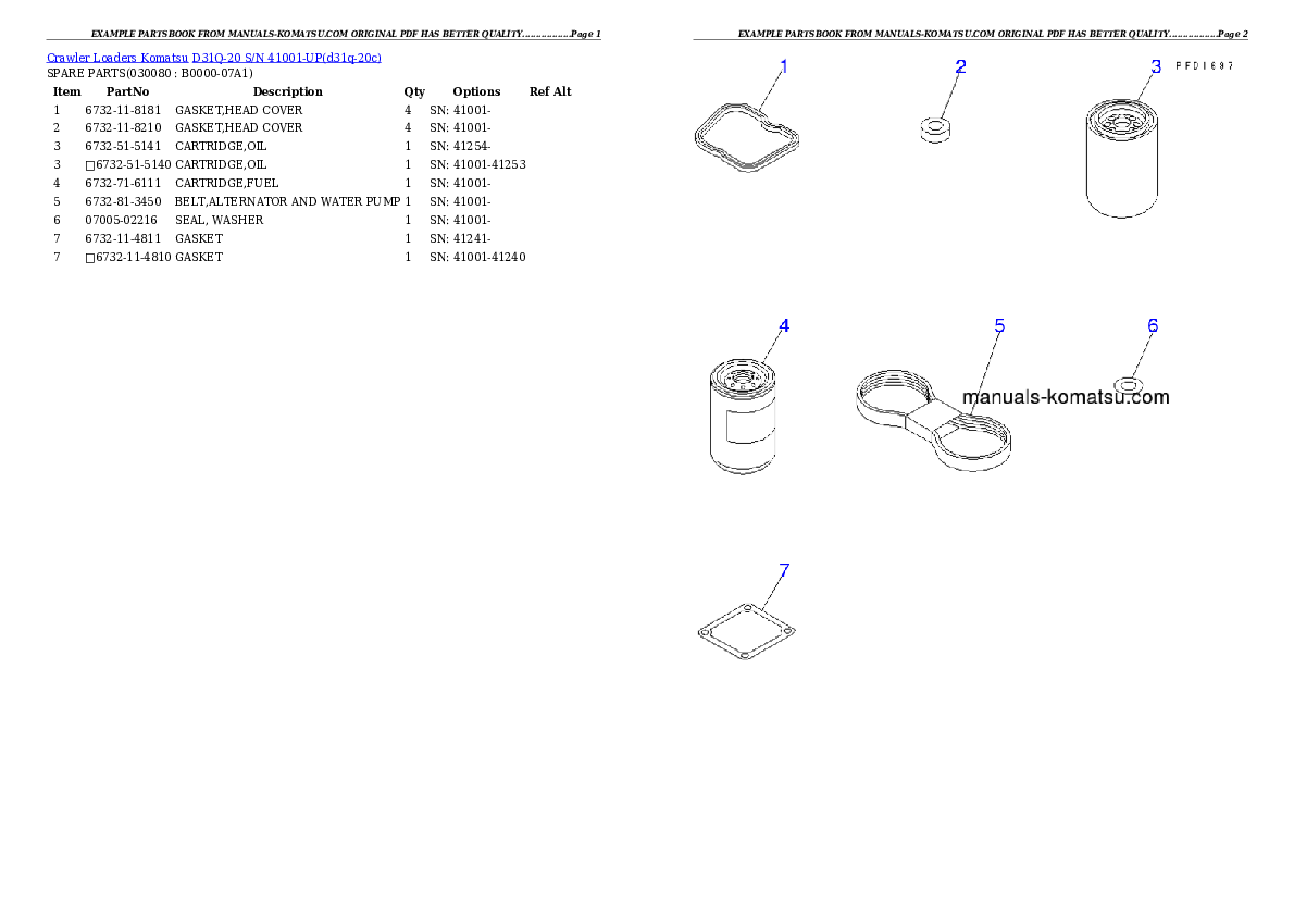 Protected: D31Q-20 S/N 41001-UP Partsbook