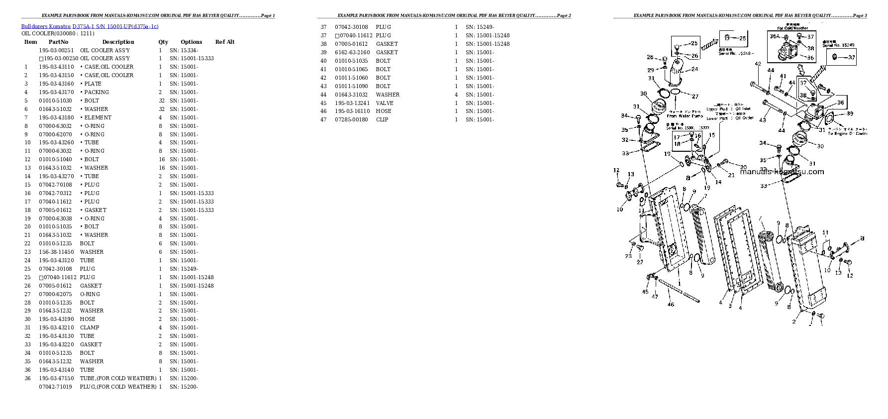 Protected: D375A-1 S/N 15001-UP Partsbook