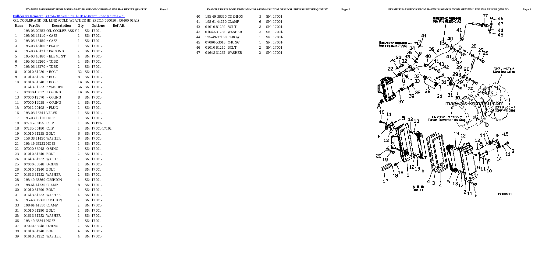 Protected: D375A-3D S/N 17001-UP (-50cent. Spec.) Partsbook