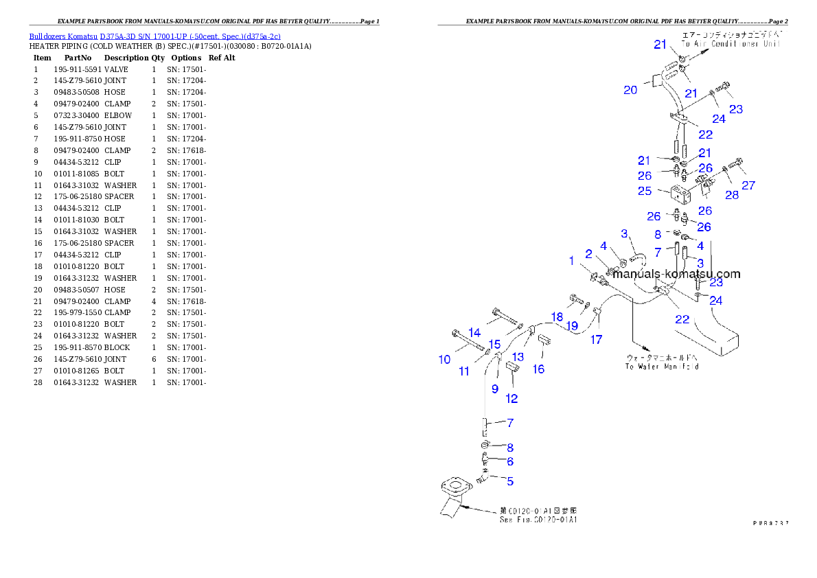 Protected: D375A-3D S/N 17001-UP (-50cent. Spec.) Partsbook