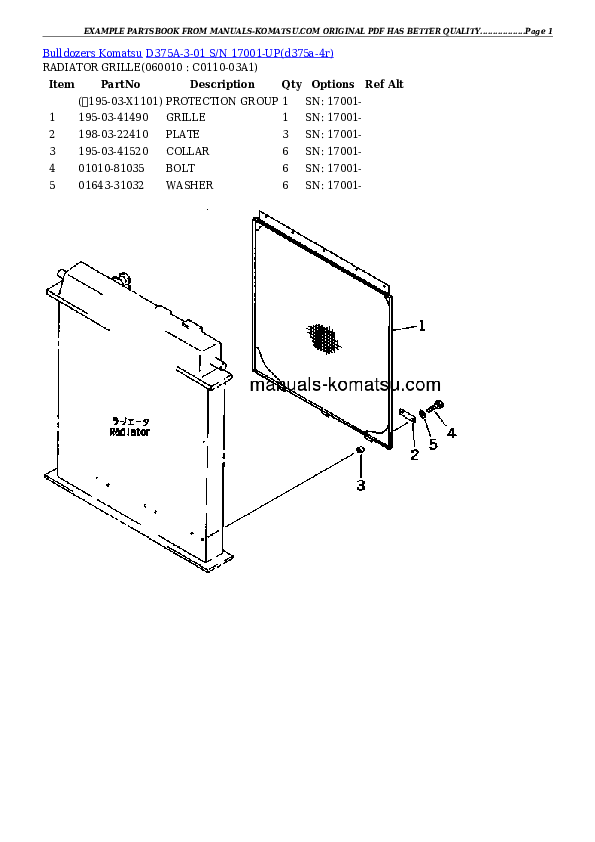 Protected: D375A-3-01 S/N 17001-UP Partsbook