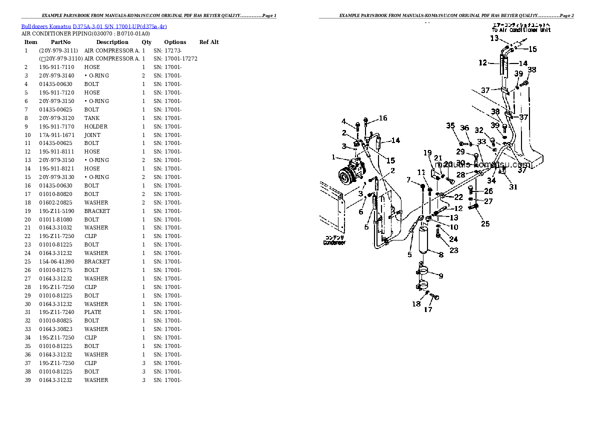 Protected: D375A-3-01 S/N 17001-UP Partsbook