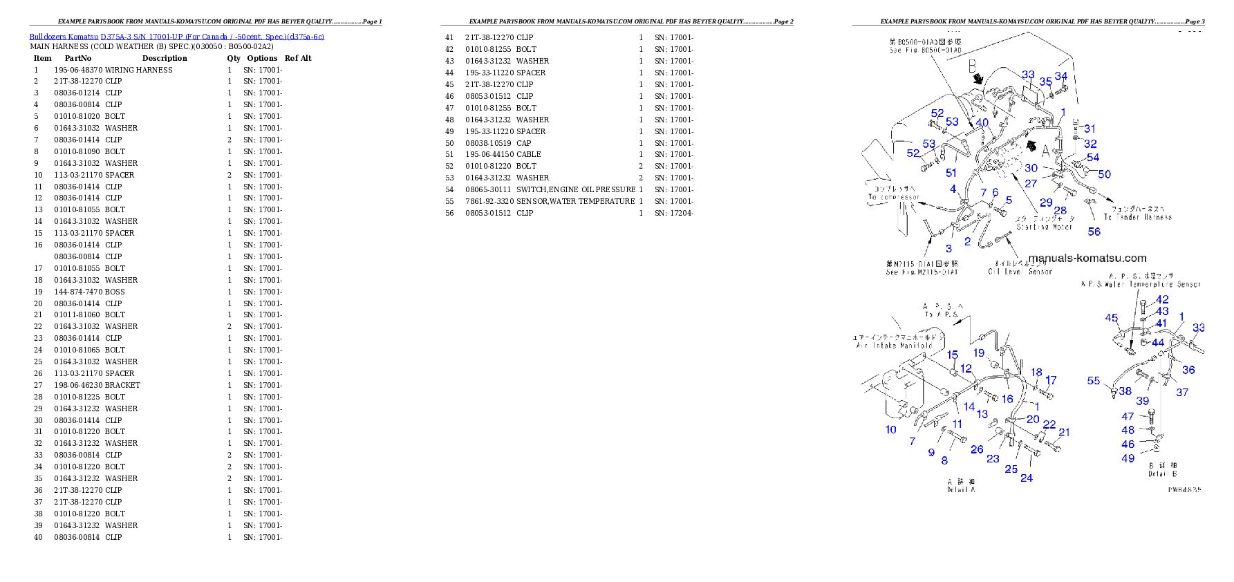 Protected: D375A-3 S/N 17001-UP (For Canada / -50cent. Spec.) Partsbook