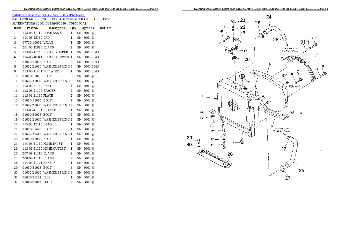 Protected: D37A-5 S/N 3001-UP Partsbook