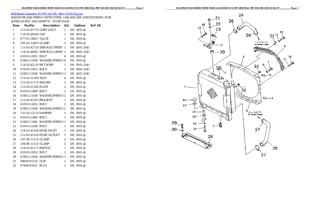Protected: D37PG-5A S/N 3001-UP Partsbook