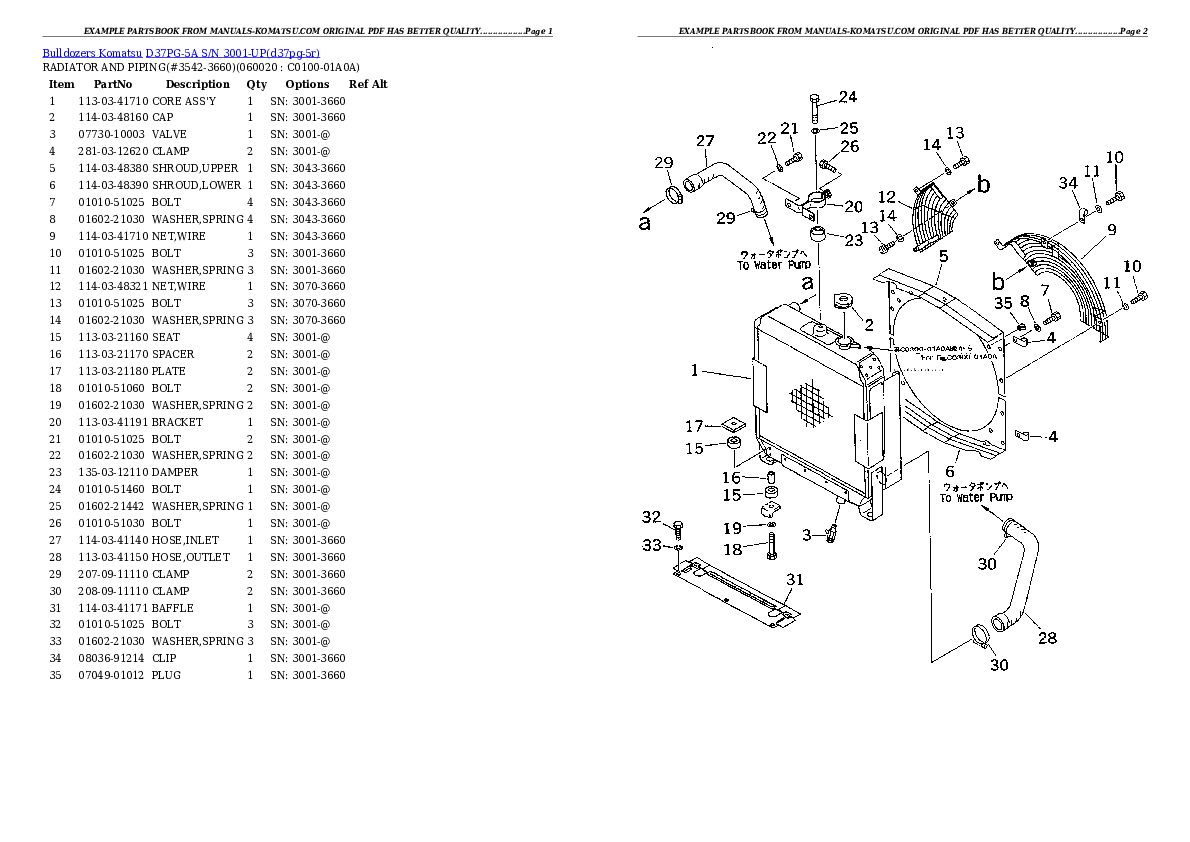 Protected: D37PG-5A S/N 3001-UP Partsbook