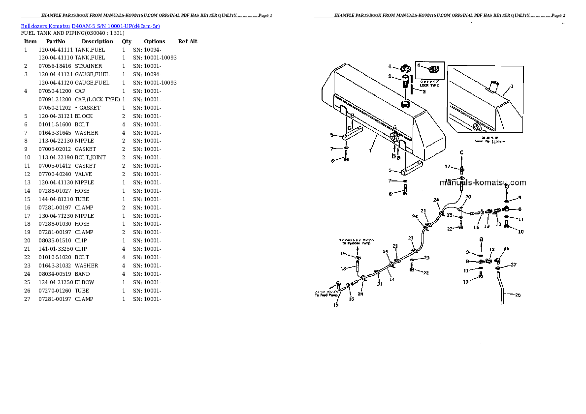 Protected: D40AM-5 S/N 10001-UP Partsbook