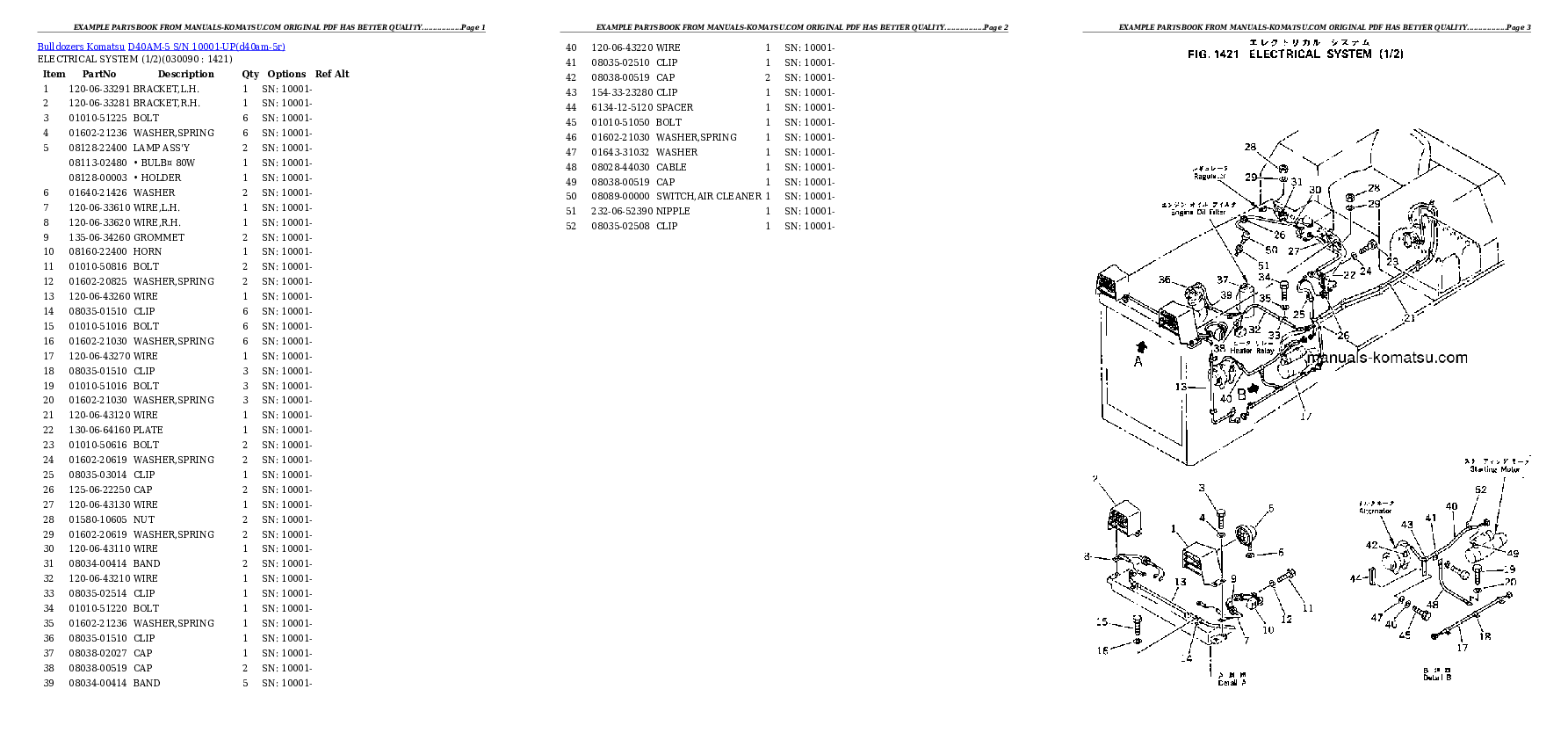 Protected: D40AM-5 S/N 10001-UP Partsbook