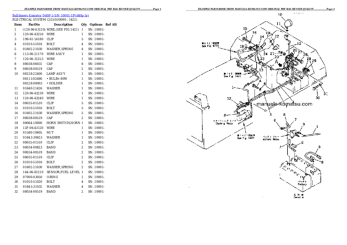 Protected: D40P-5 S/N 10001-UP Partsbook