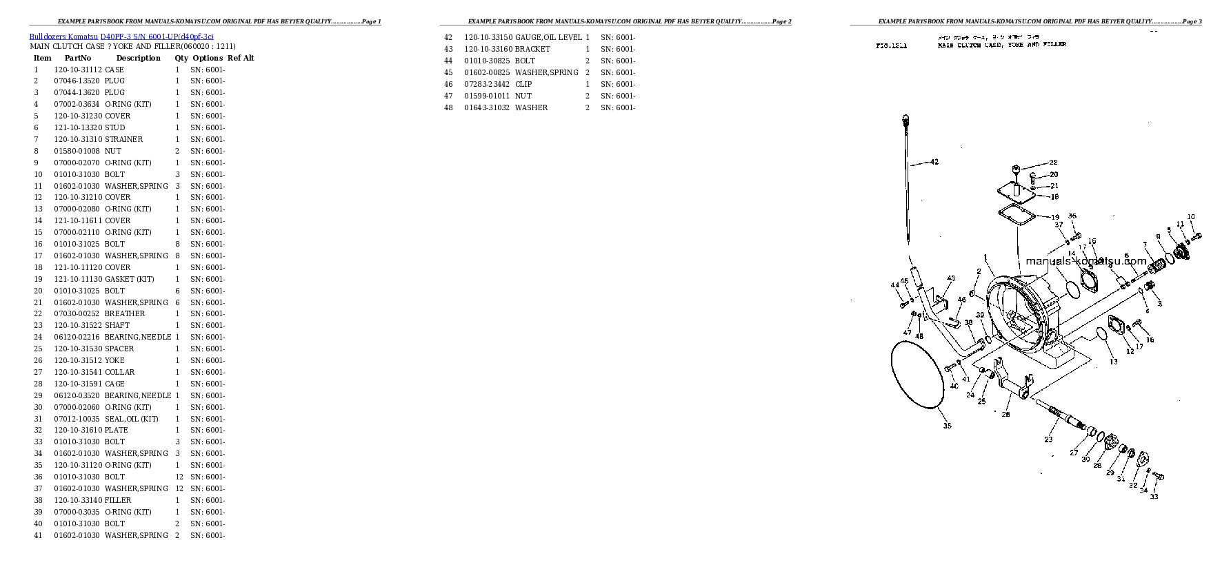 Protected: D40PF-3 S/N 6001-UP Partsbook