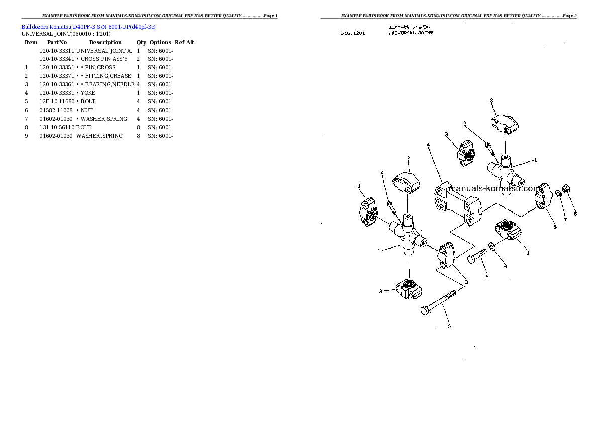 Protected: D40PF-3 S/N 6001-UP Partsbook