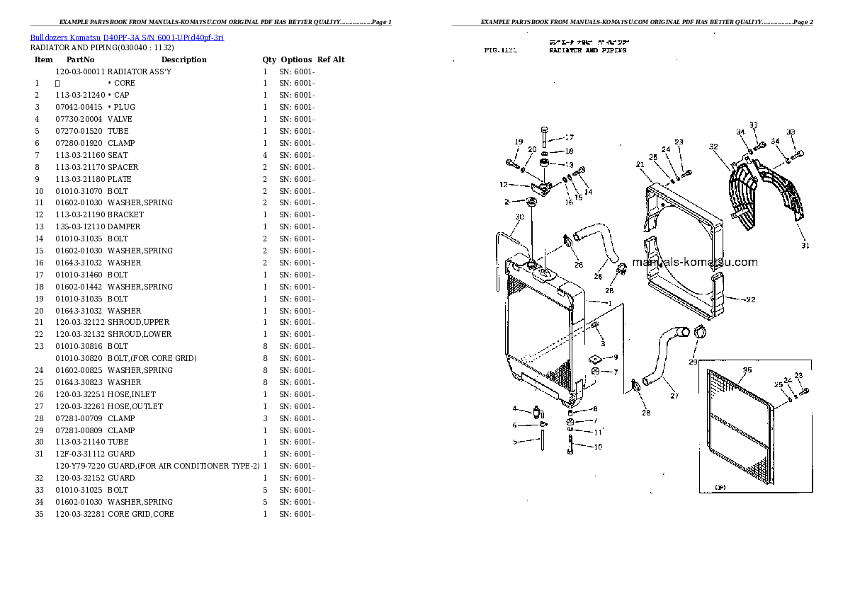 Protected: D40PF-3A S/N 6001-UP Partsbook