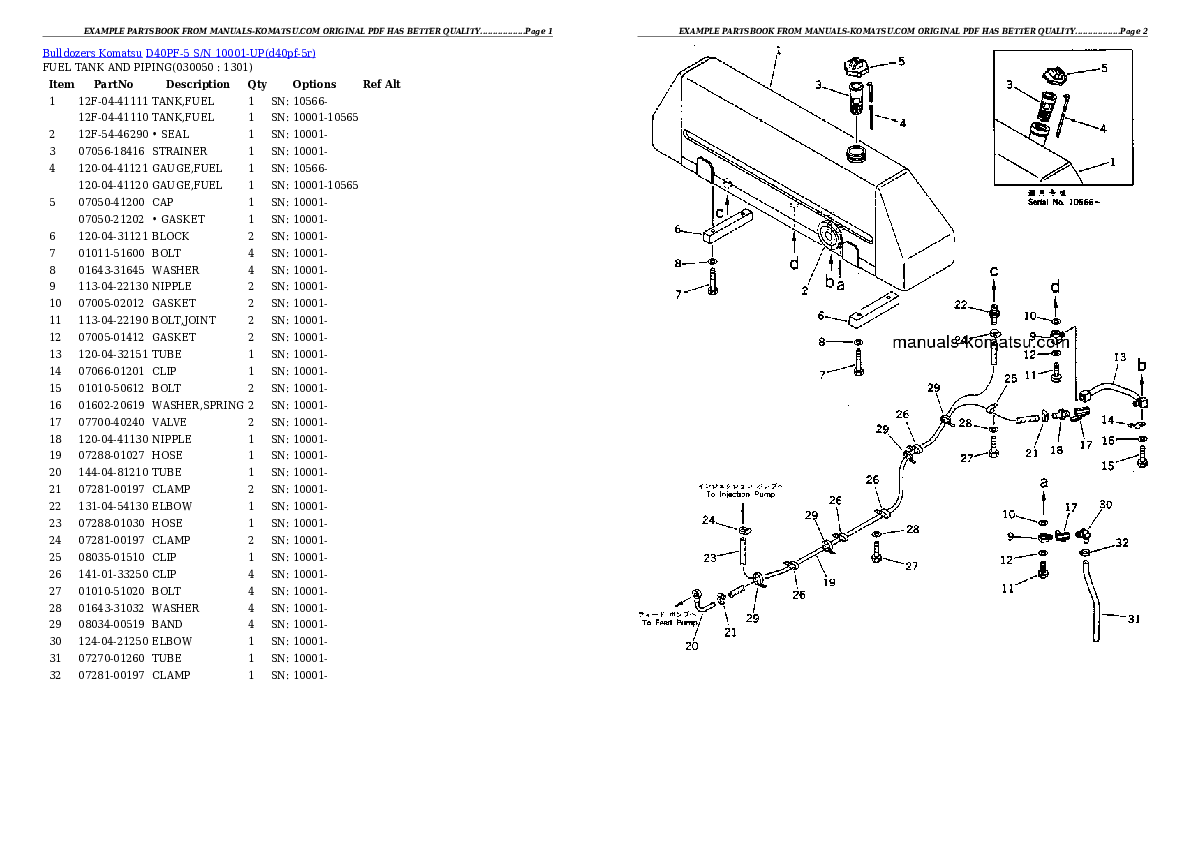 Protected: D40PF-5 S/N 10001-UP Partsbook