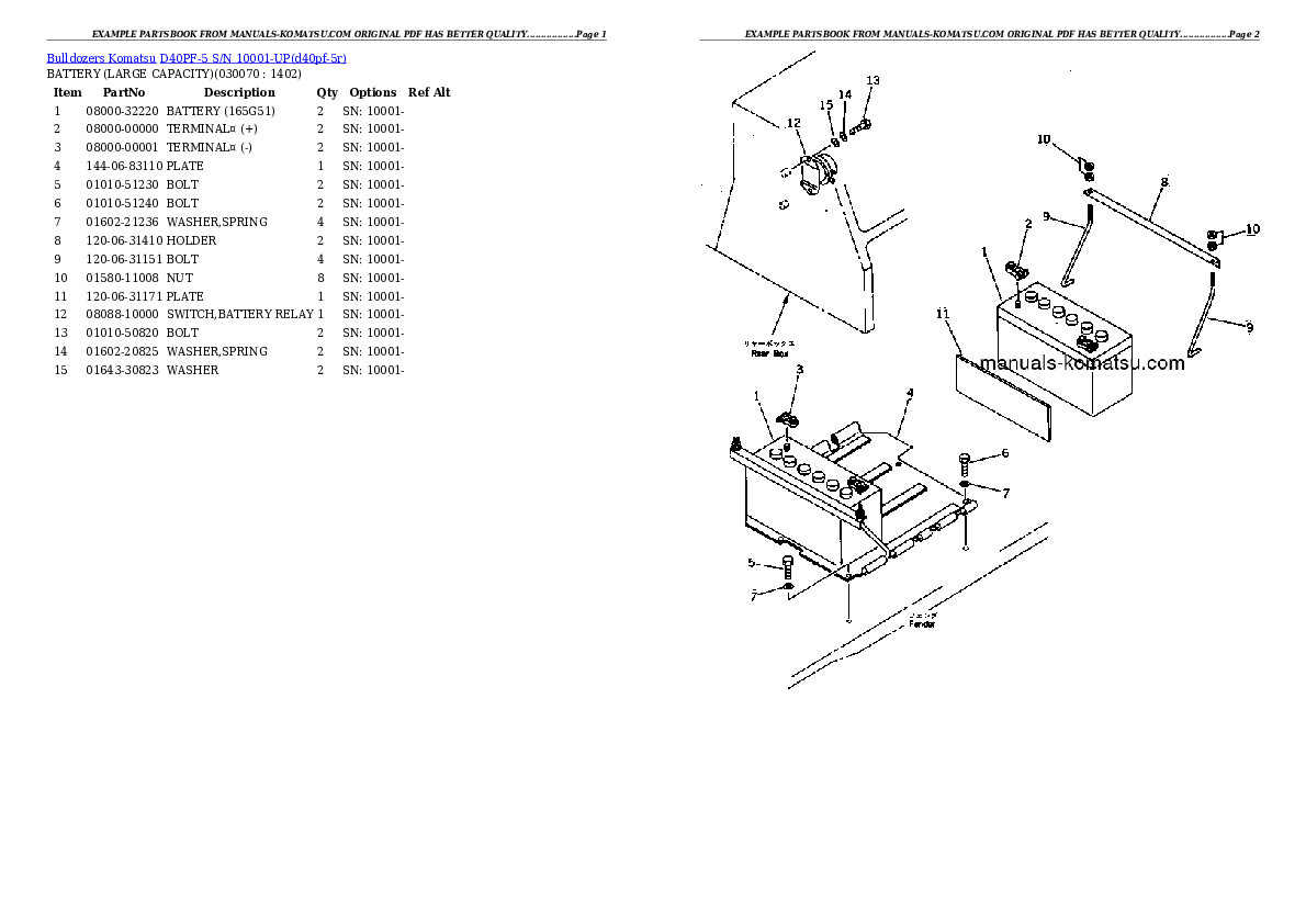 Protected: D40PF-5 S/N 10001-UP Partsbook