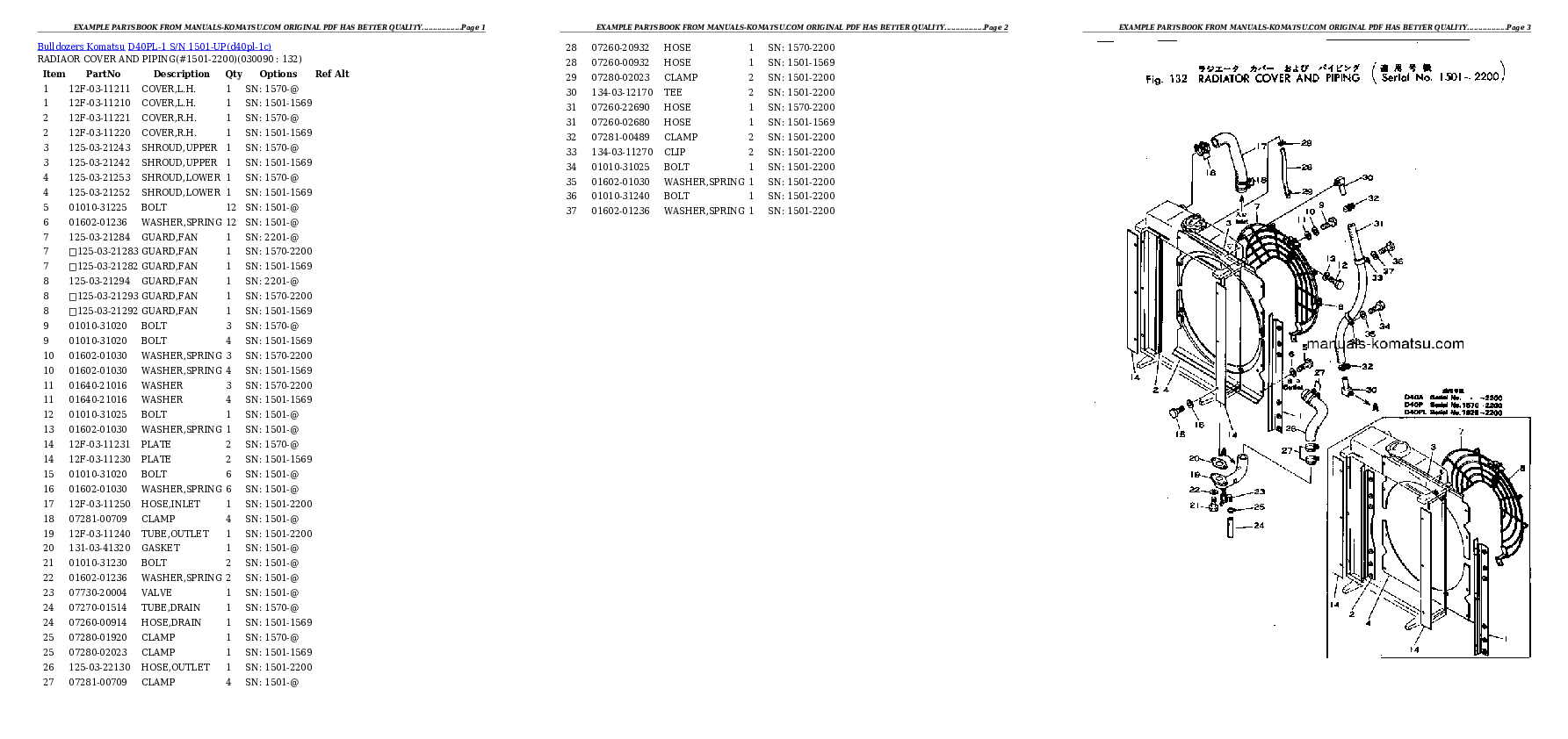 Protected: D40PL-1 S/N 1501-UP Partsbook