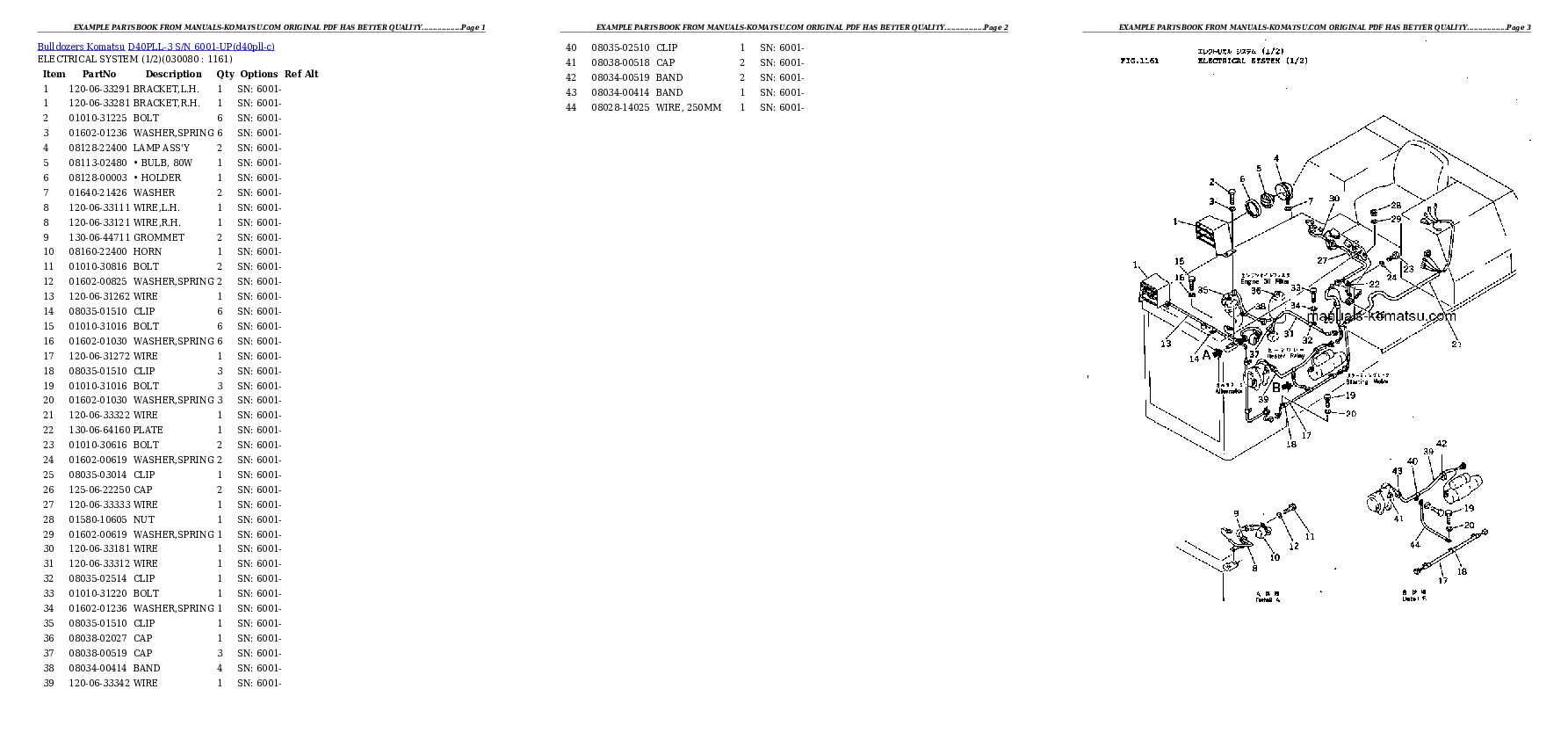 Protected: D40PLL-3 S/N 6001-UP Partsbook