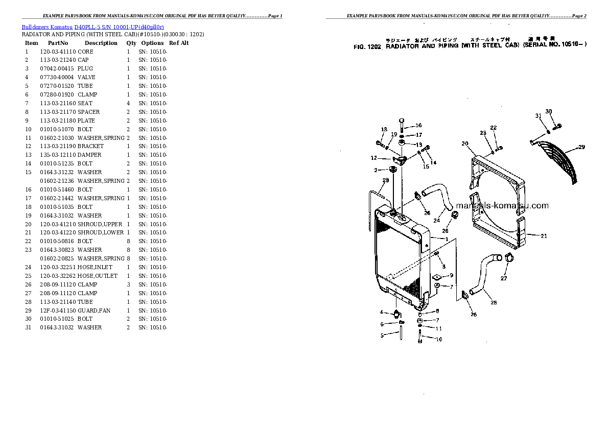 D40PLL-5 S/N 10001-UP Partsbook