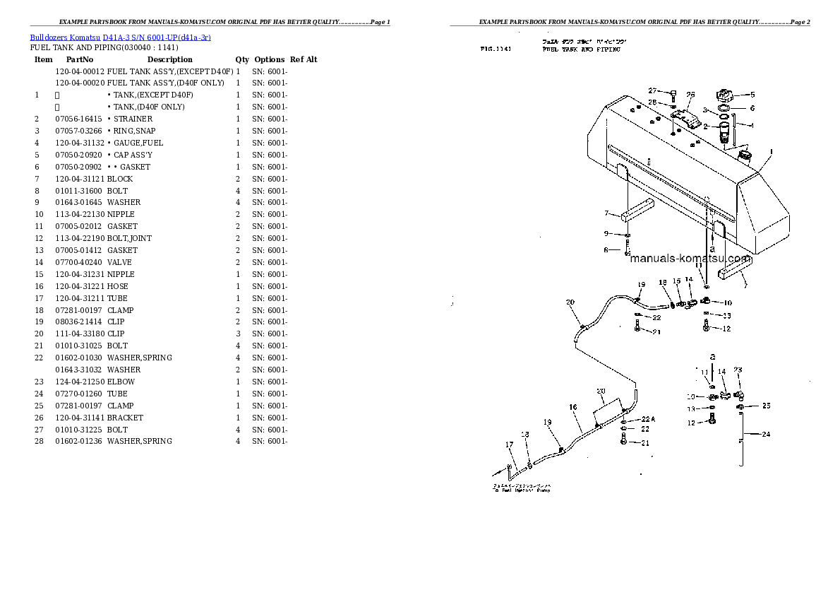Protected: D41A-3 S/N 6001-UP (Tilt Dozer) Partsbook