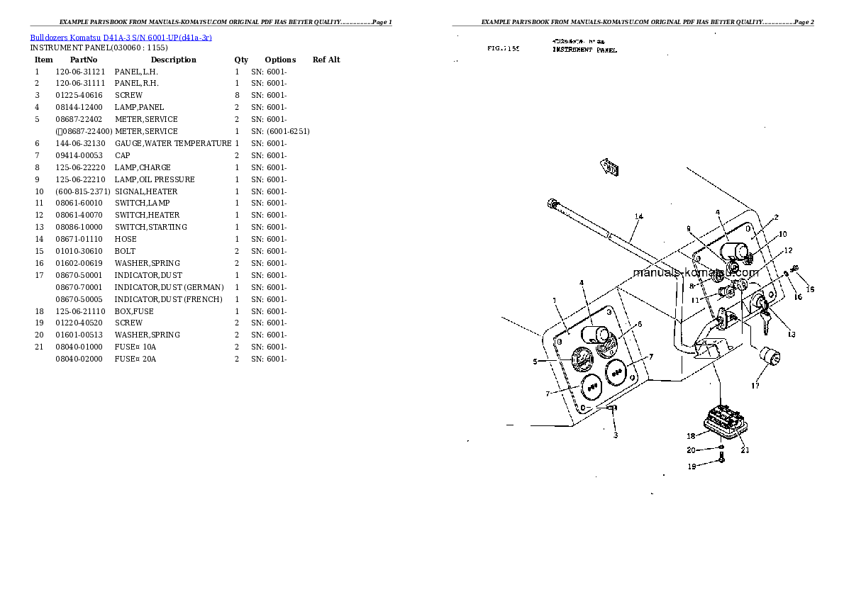 Protected: D41A-3 S/N 6001-UP (Tilt Dozer) Partsbook
