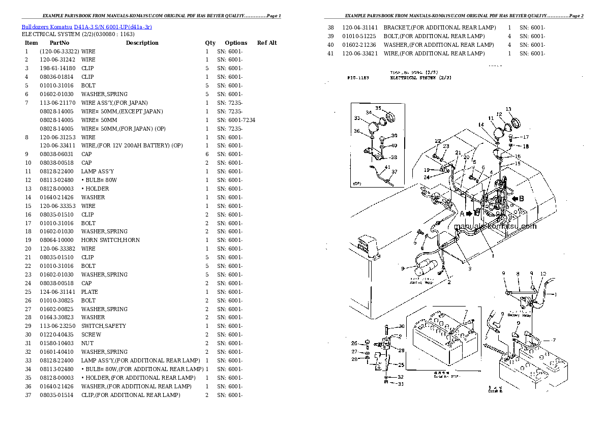 Protected: D41A-3 S/N 6001-UP (Tilt Dozer) Partsbook