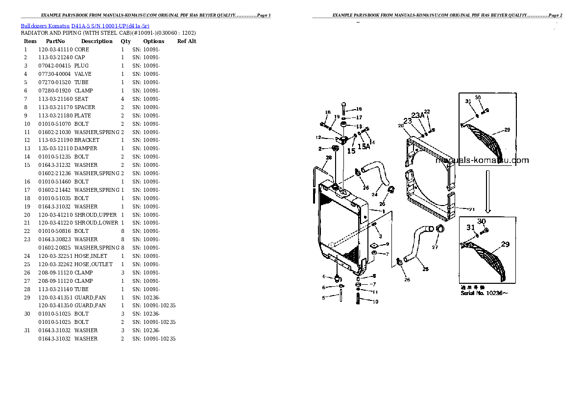 Protected: D41A-5 S/N 10001-UP Partsbook