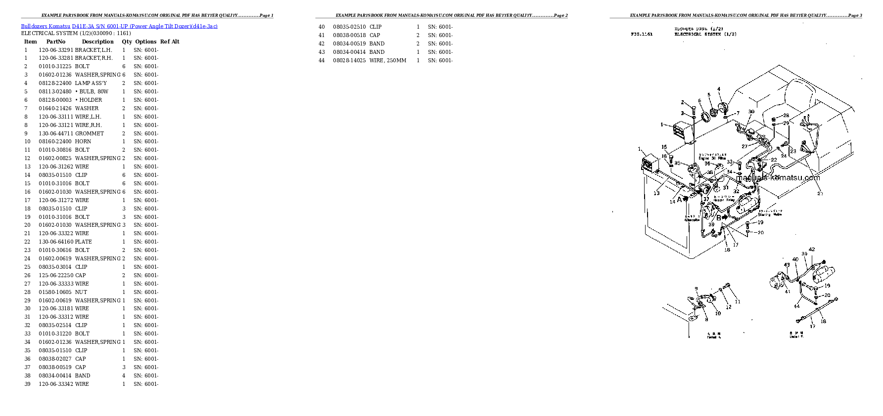 Protected: D41E-3A S/N 6001-UP (Power Angle Tilt Dozer) Partsbook