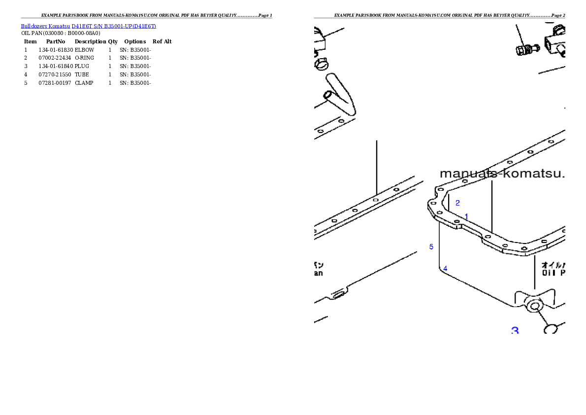 Protected: D41E6T S/N B35001-UP Partsbook