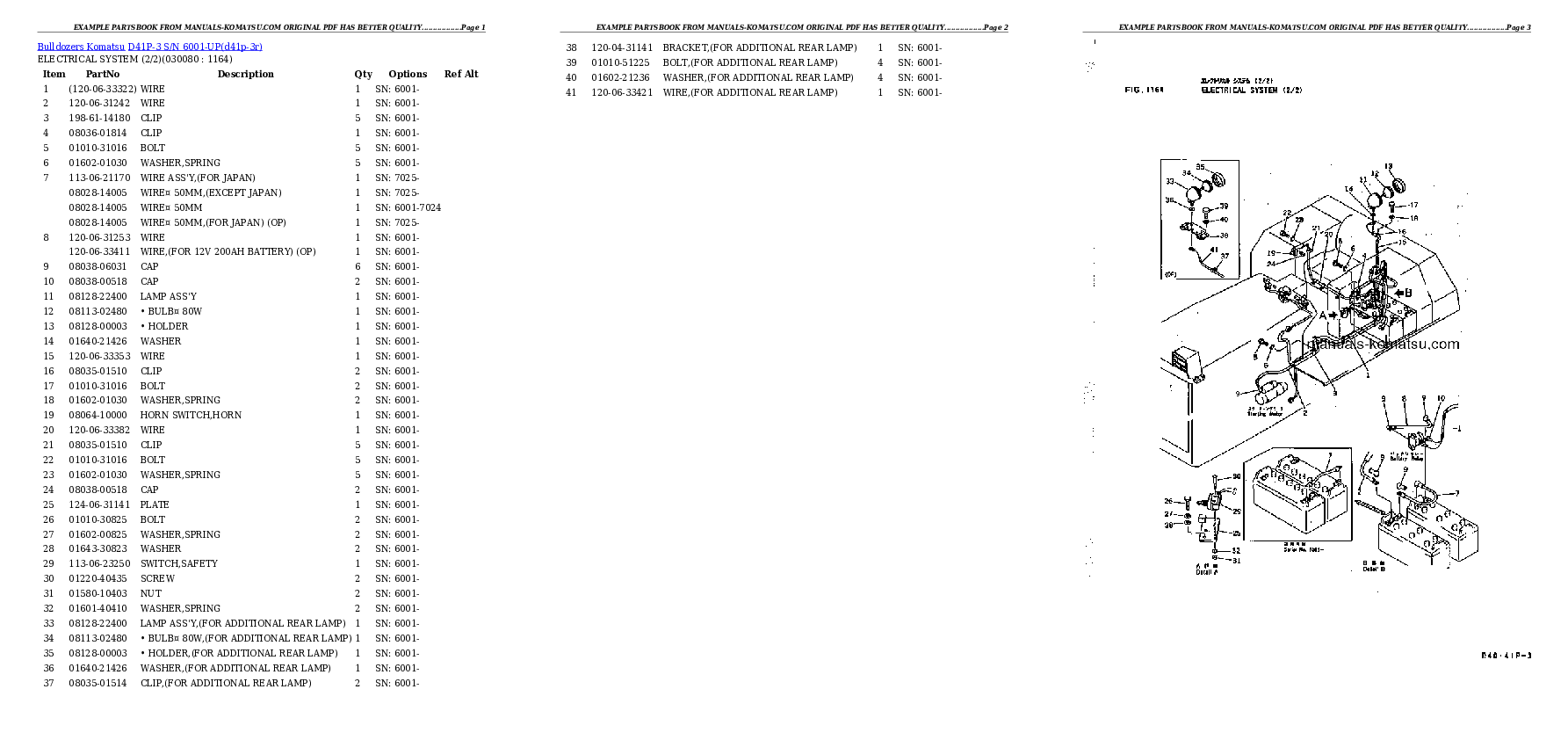 Protected: D41P-3 S/N 6001-UP (Straight Tilt Dozer) Partsbook