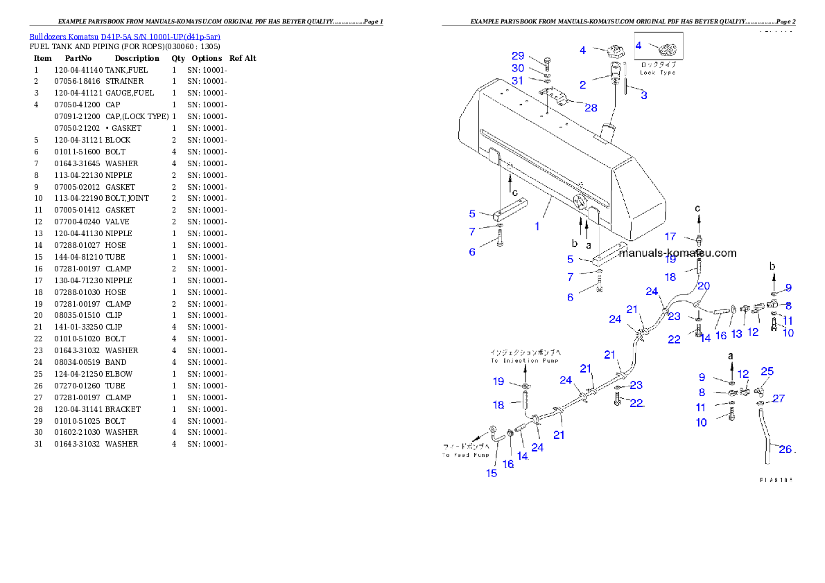 Protected: D41P-5A S/N 10001-UP Partsbook