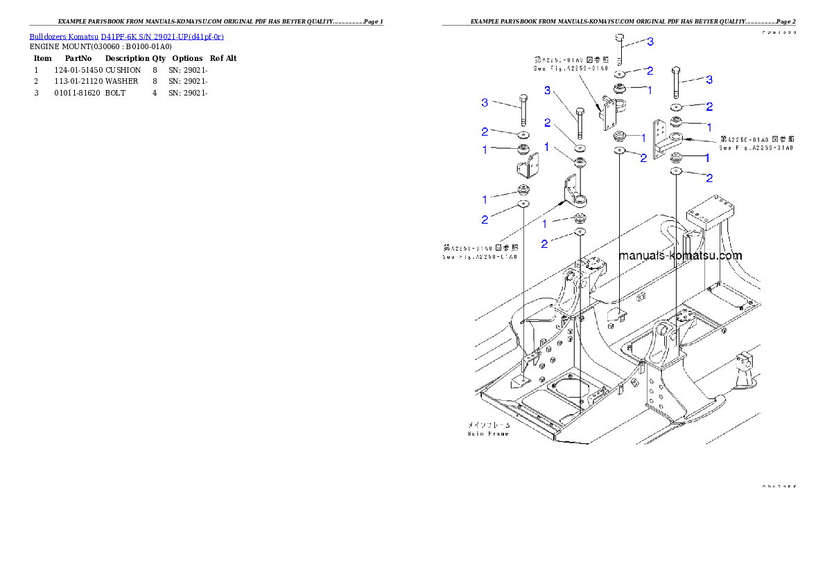 Protected: D41PF-6K S/N 29021-UP Partsbook