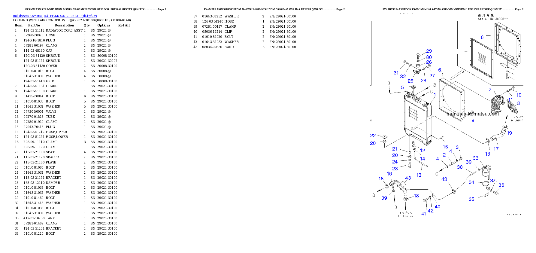Protected: D41PF-6K S/N 29021-UP Partsbook