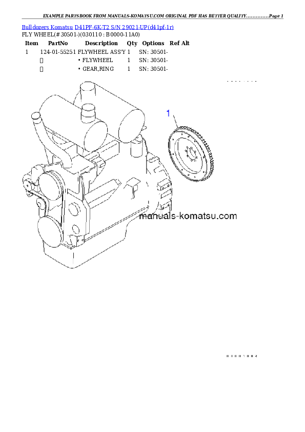 Protected: D41PF-6K-T2 S/N 29021-UP Partsbook