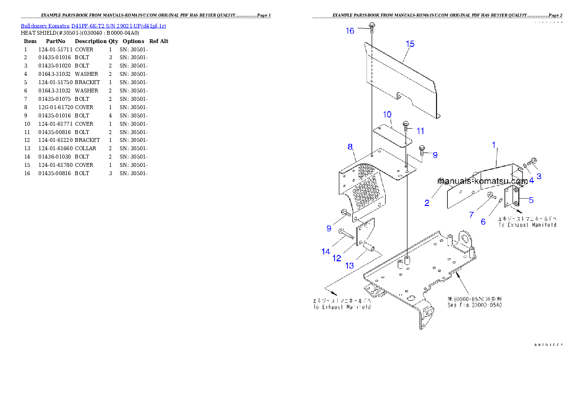 Protected: D41PF-6K-T2 S/N 29021-UP Partsbook