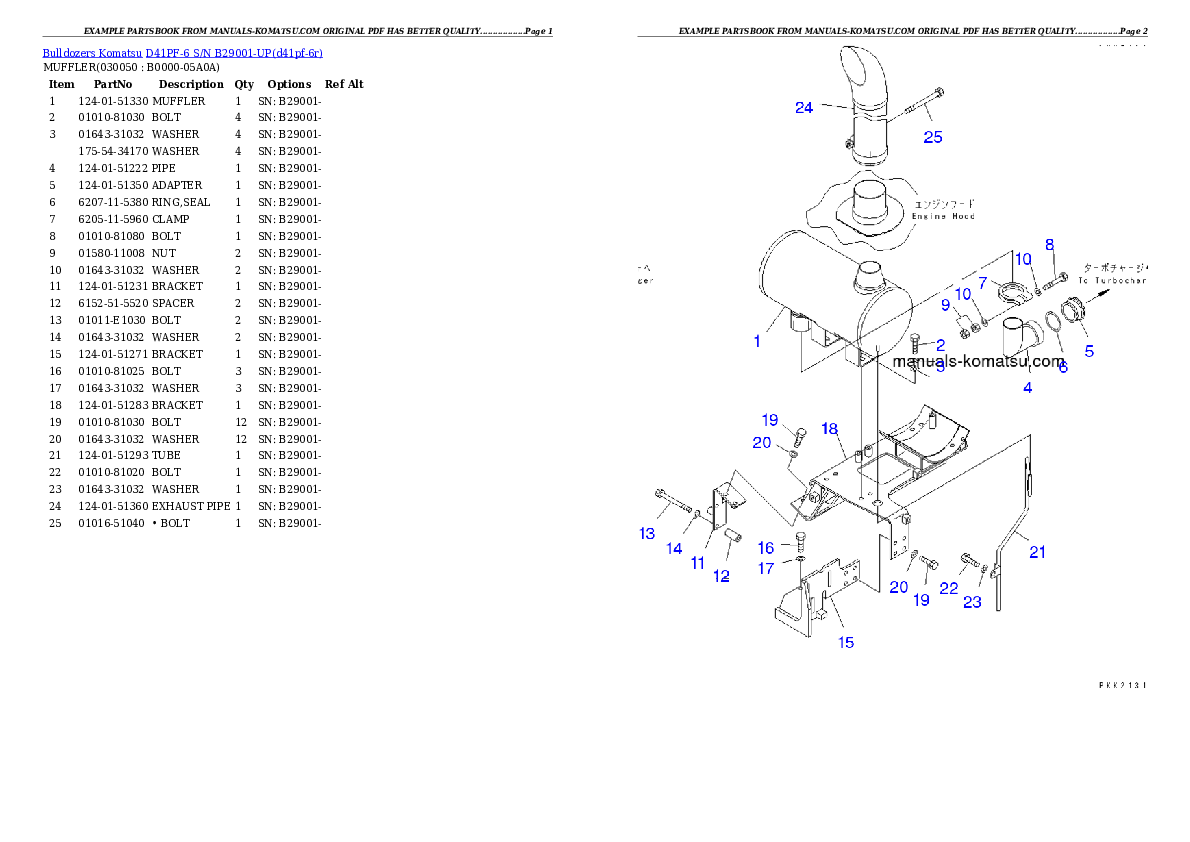 Protected: D41PF-6 S/N B29001-UP Partsbook