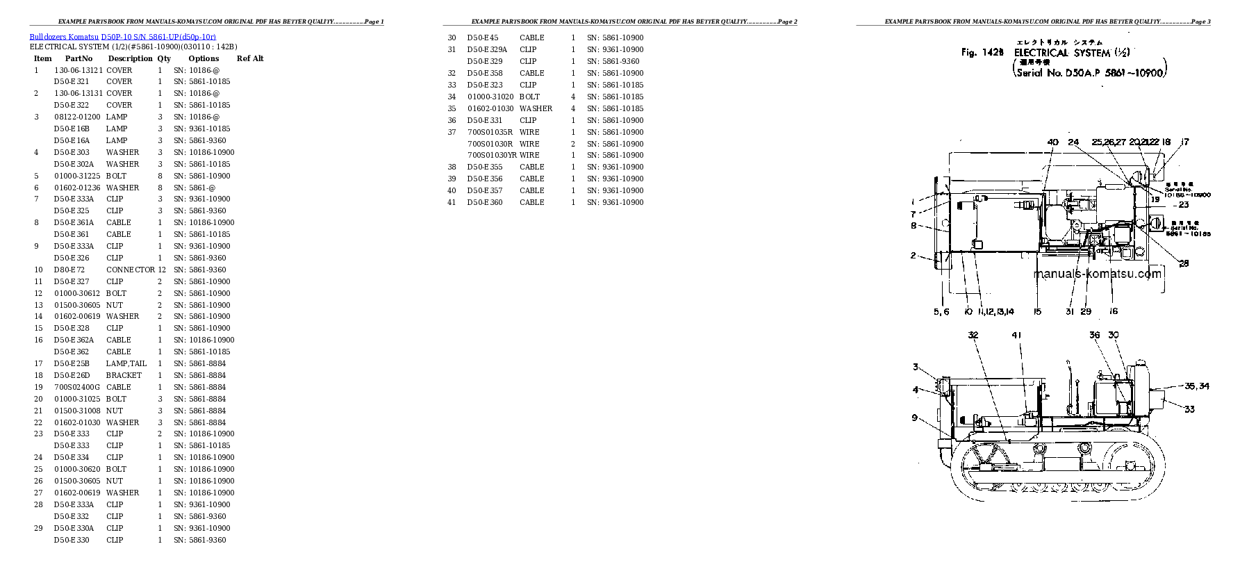 Protected: D50P-10 S/N 5861-UP Partsbook