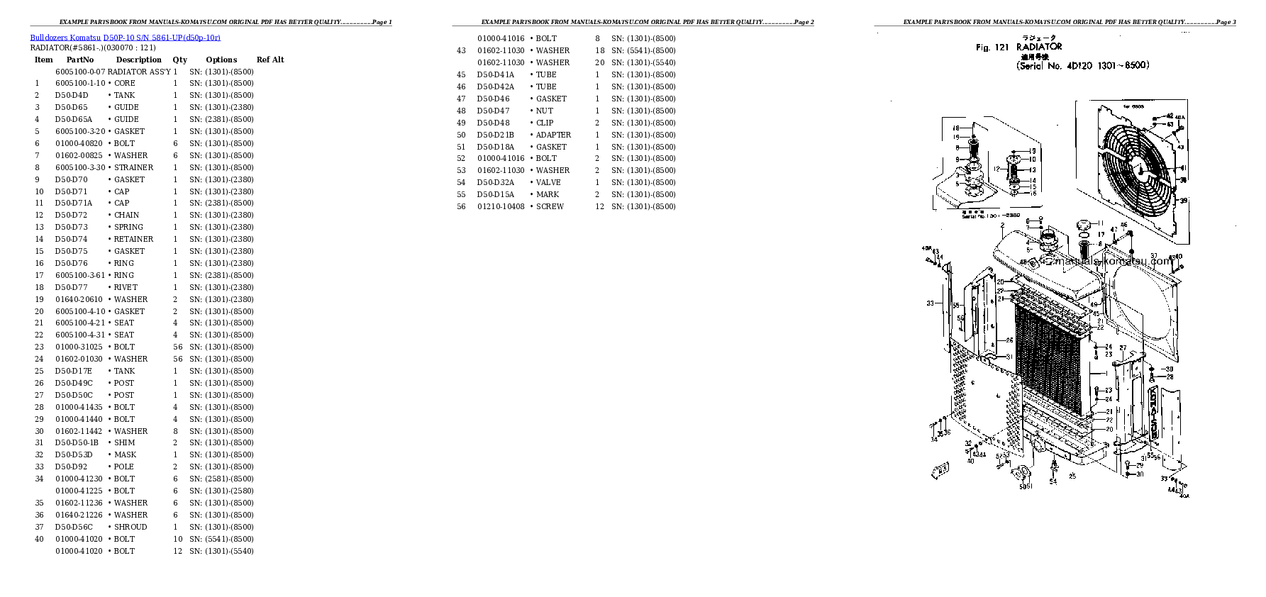 Protected: D50P-10 S/N 5861-UP Partsbook