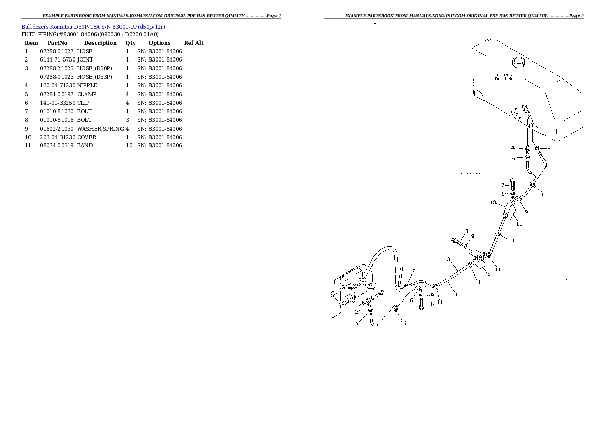 Protected: D50P-18A S/N 83001-UP Partsbook