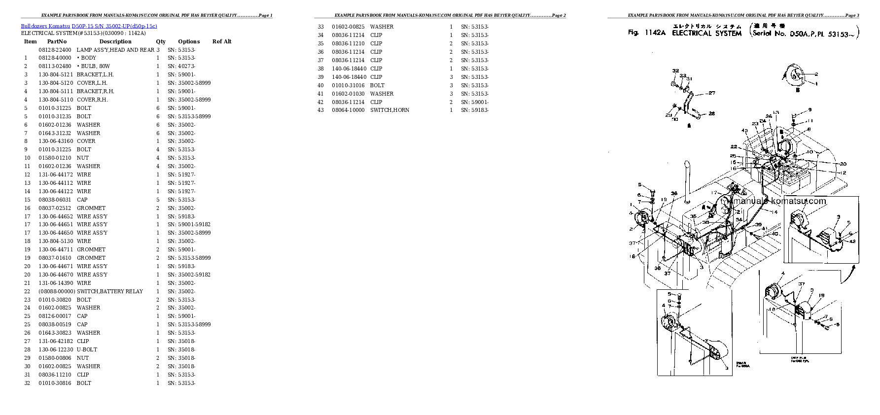 Protected: D50P-15 S/N 35002-UP Partsbook