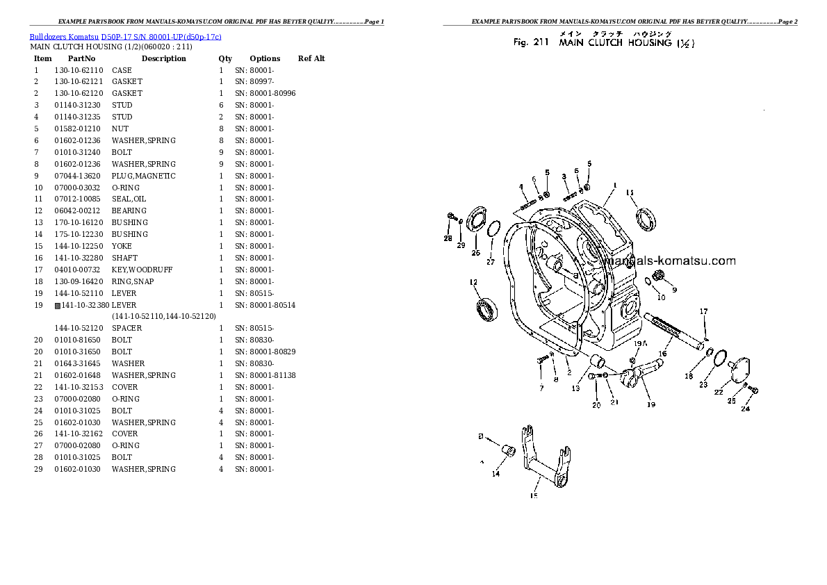 Protected: D50P-17 S/N 80001-UP Partsbook