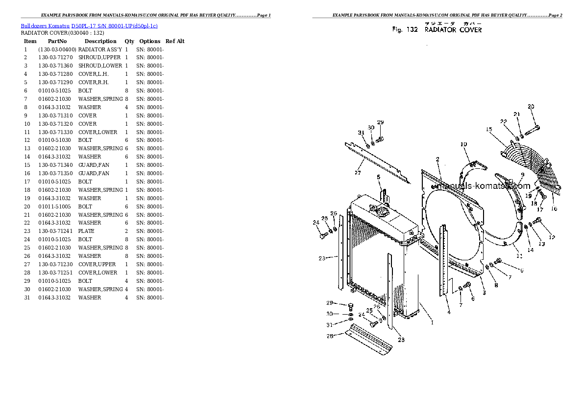 Protected: D50PL-17 S/N 80001-UP Partsbook