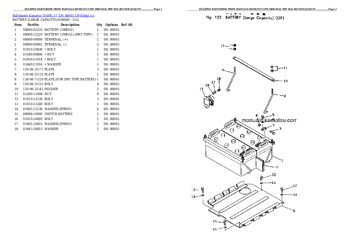 Protected: D50PL-17 S/N 80001-UP Partsbook